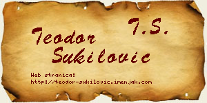 Teodor Šukilović vizit kartica